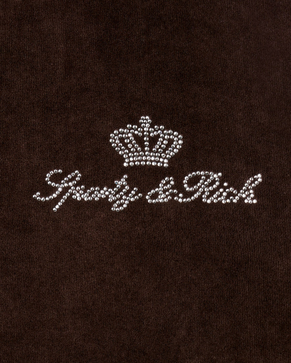 Juicy Script Velour Sweatpant - Chocolate Sporty & Rich Online