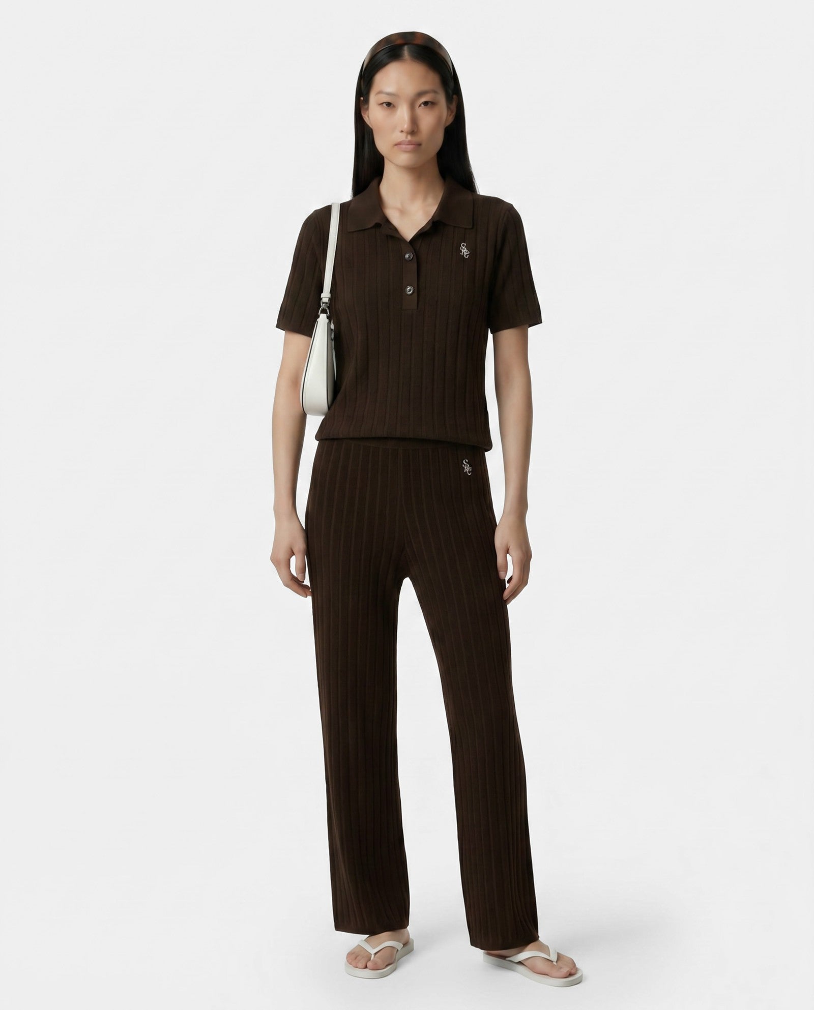 SRC Ribbed Trousers - Cioco Sporty & Rich Discount