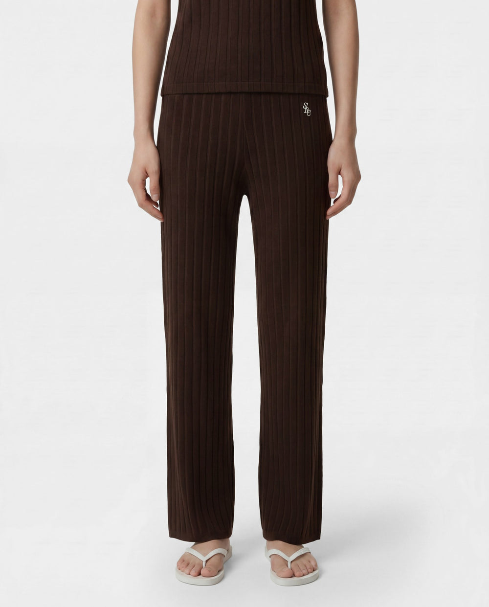 SRC Ribbed Trousers - Cioco Sporty & Rich Discount