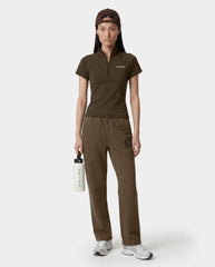 NY Crest Embroidered Wide Sweatpant - Sand Sporty & Rich Outlet