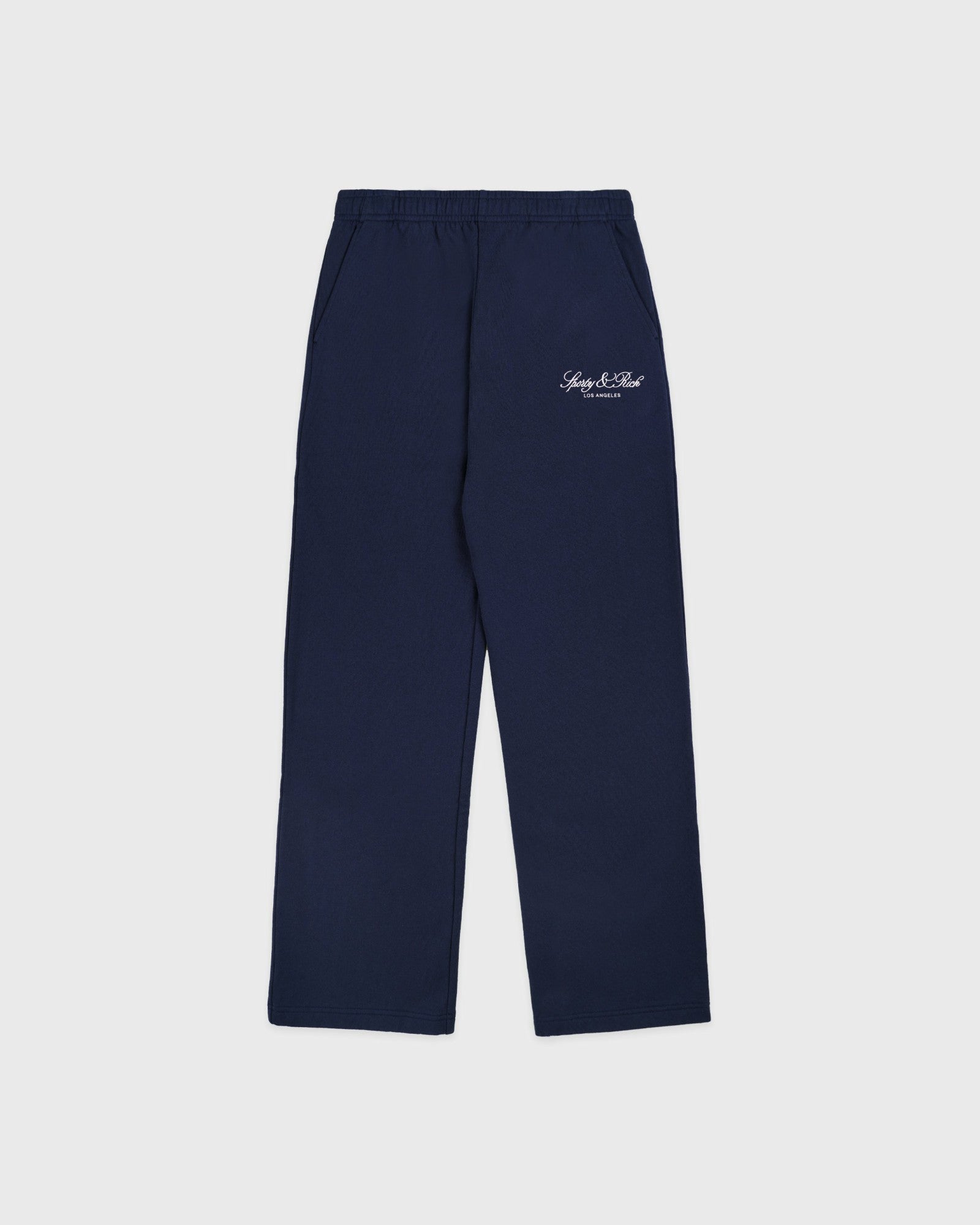 Vendome LA Embroidered Wide Sweatpant - Navy/White Sporty & Rich Sale
