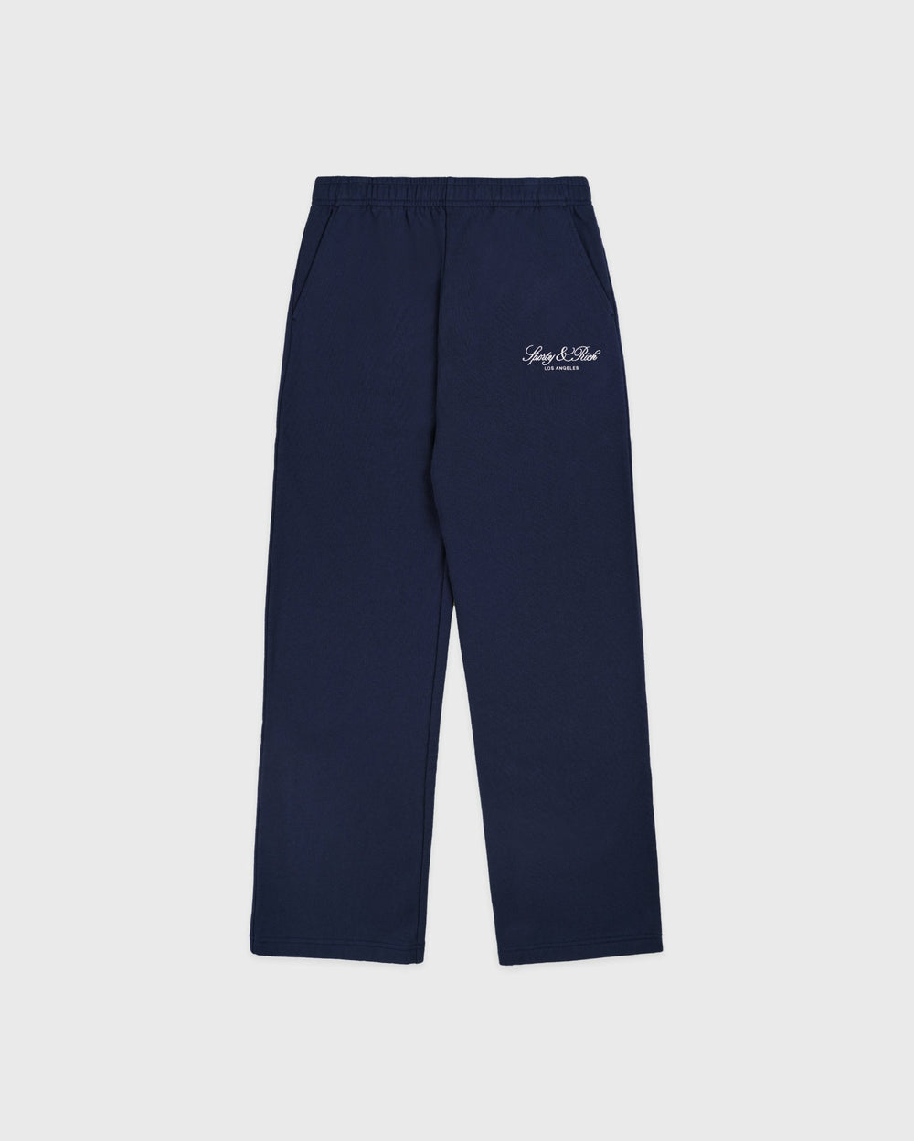 Vendome LA Embroidered Wide Sweatpant - Navy/White Sporty & Rich Sale