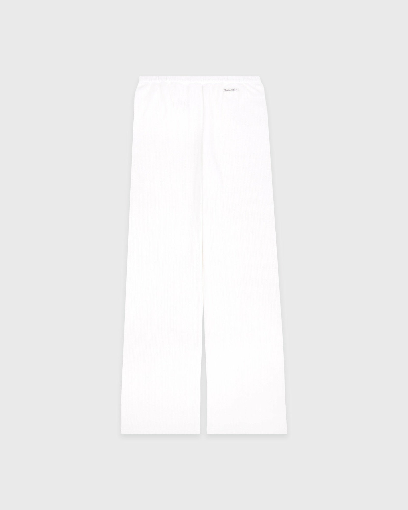 Signature Logo Pointelle Trousers - White Sporty & Rich Discount