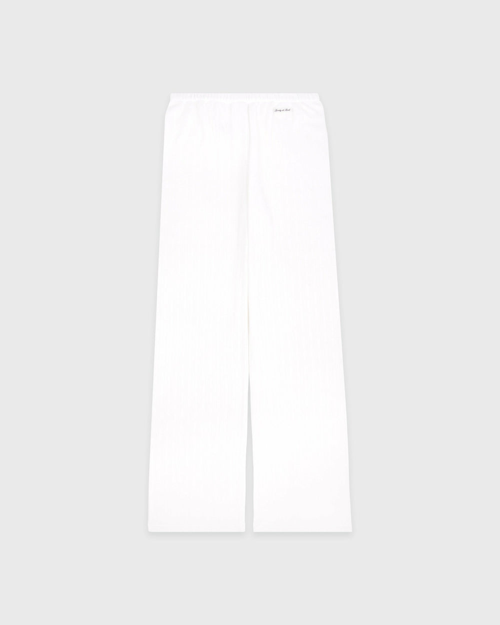 Signature Logo Pointelle Trousers - White Sporty & Rich Discount