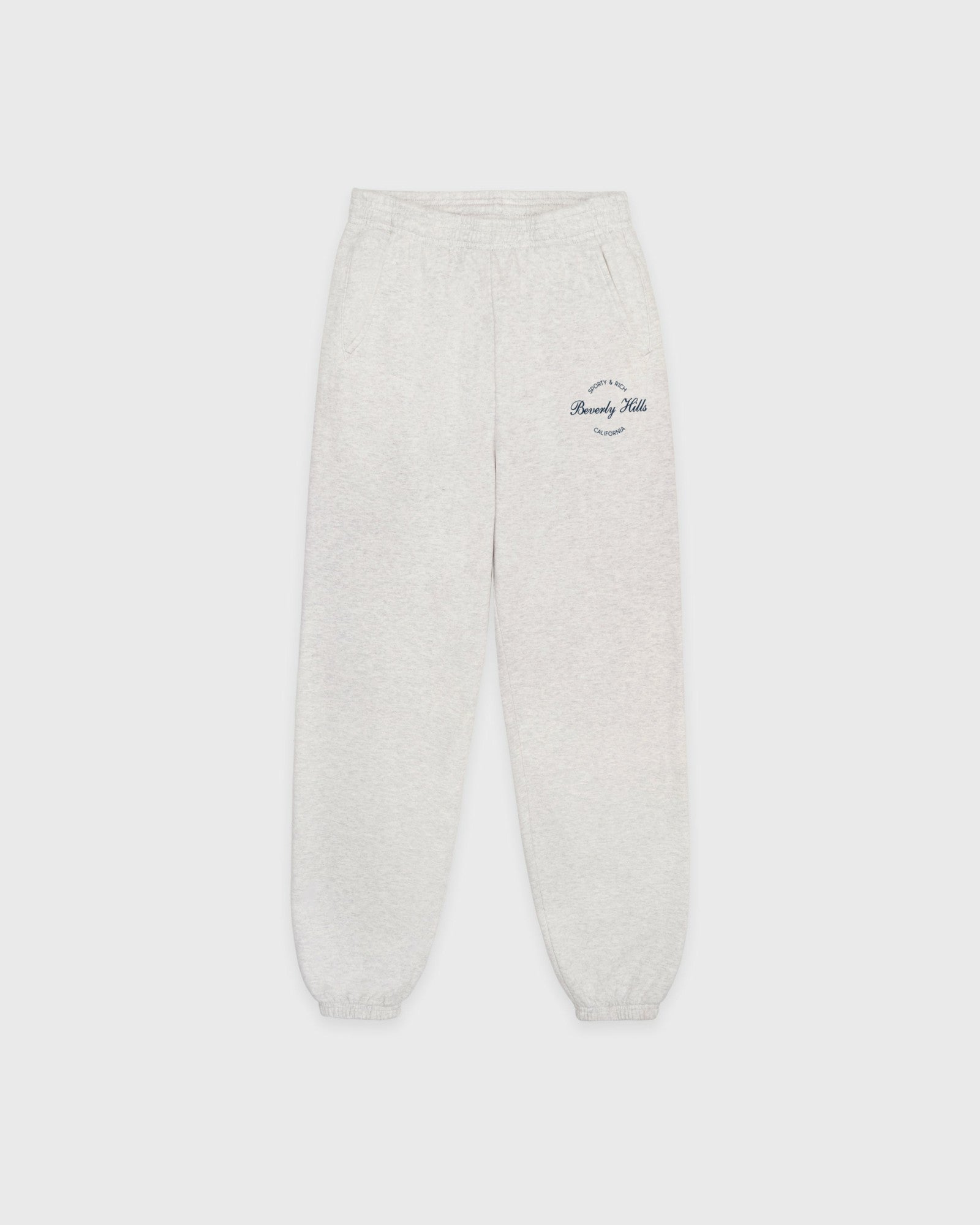 Beverly Script Sweatpant - Heather Gray Sporty & Rich For Sale