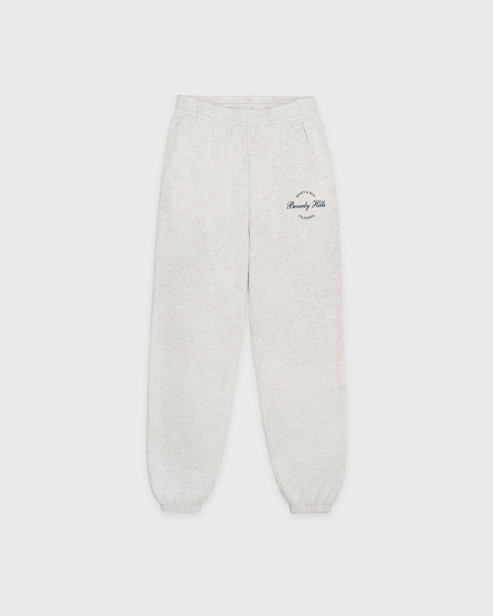 Beverly Script Sweatpant - Heather Gray Sporty & Rich For Sale