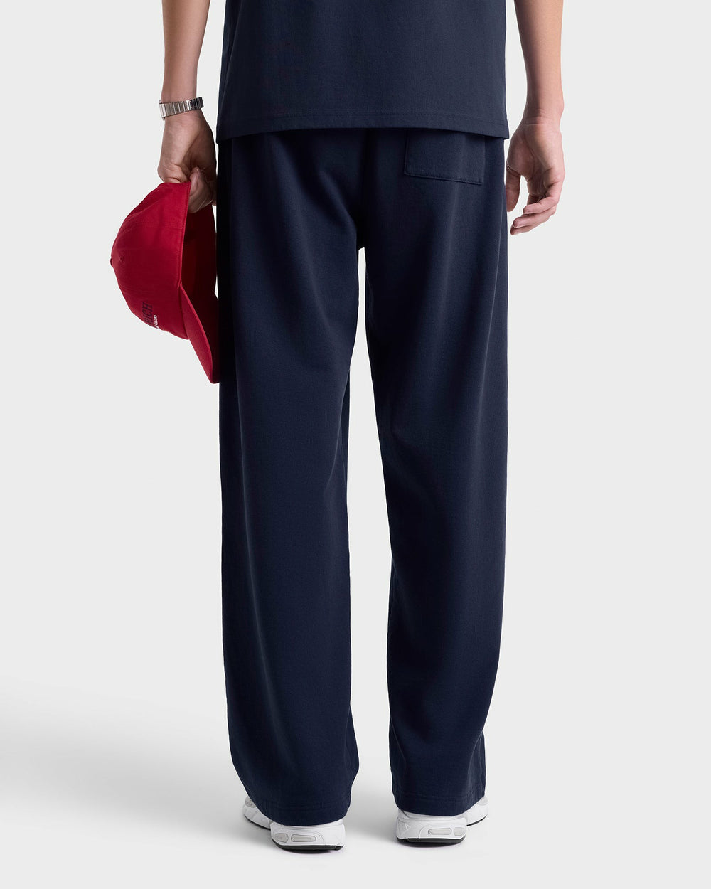 Nautical Embroidered Wide Sweatpant - Navy/White Sporty & Rich US