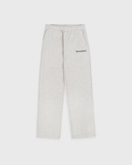 Serif Logo Embroidered Wide Sweatpant - Heather Gray Sporty & Rich Sale