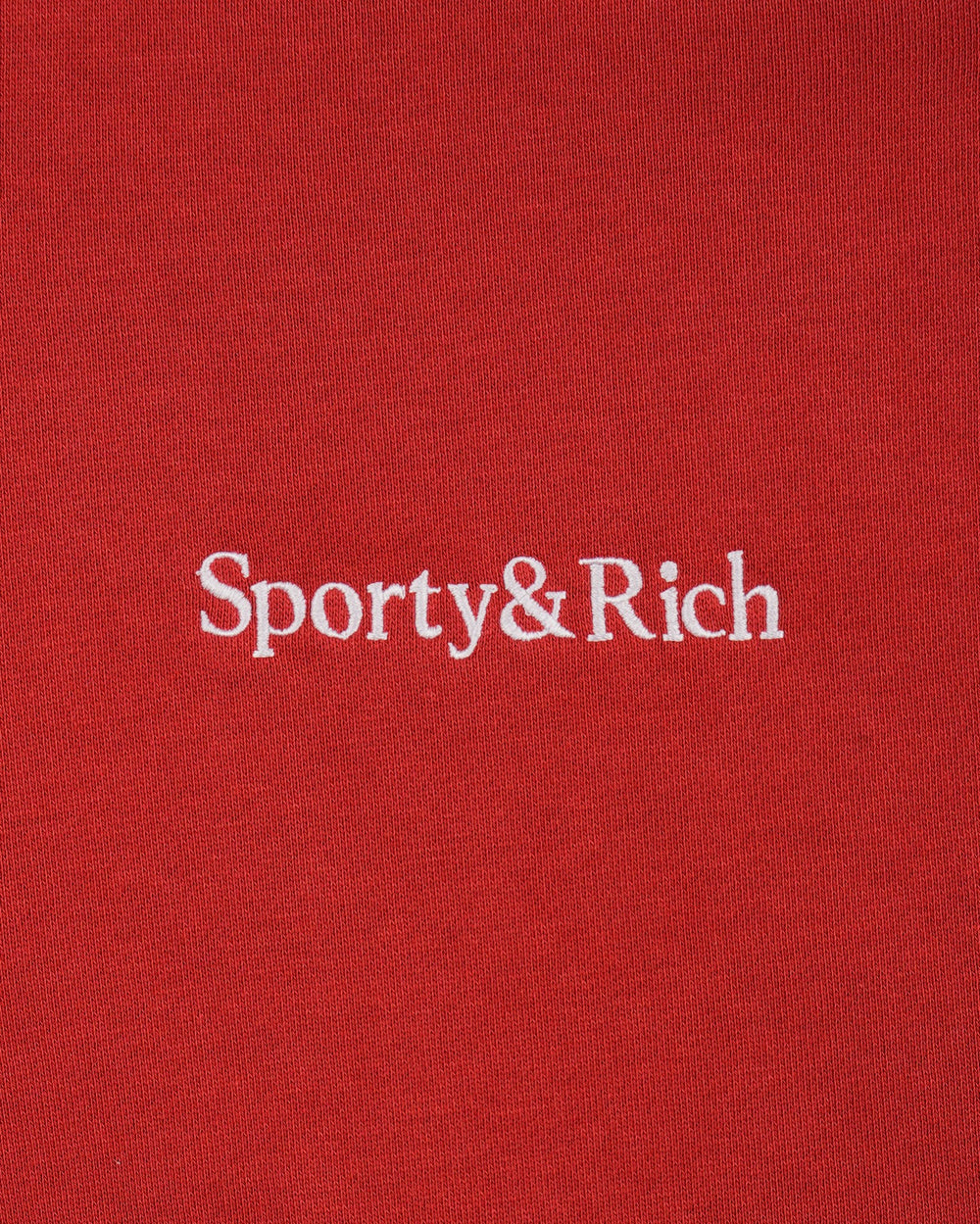 Serif Logo Embroidered Wide Sweatpant - Faded Merlot/White Sporty & Rich Discount