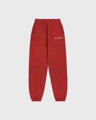 Serif Logo Embroidered Sweatpant - Faded Merlot/White Sporty & Rich For Sale