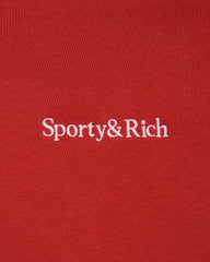 Serif Logo Embroidered Sweatpant - Faded Merlot/White Sporty & Rich For Sale