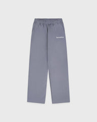 Serif Logo Embroidered Wide Sweatpant - Faded Indigo/White Sporty & Rich Sale