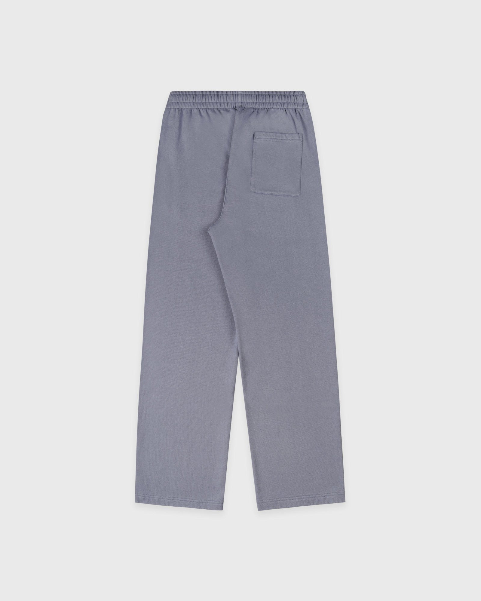 Serif Logo Embroidered Wide Sweatpant - Faded Indigo/White Sporty & Rich Sale