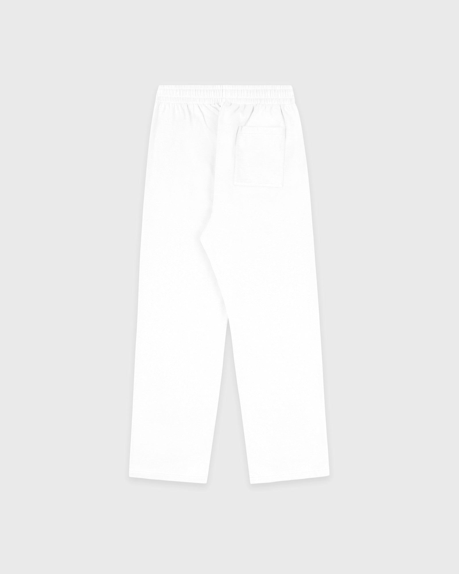 Serif Logo Embroidered Wide Sweatpant - White/Navy Sporty & Rich Discount