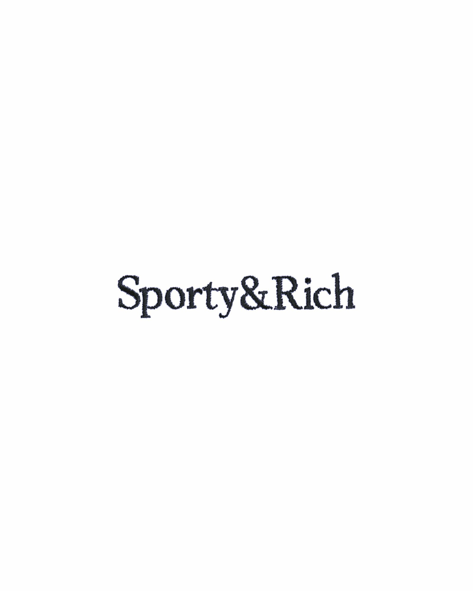 Serif Logo Embroidered Wide Sweatpant - White/Navy Sporty & Rich Discount