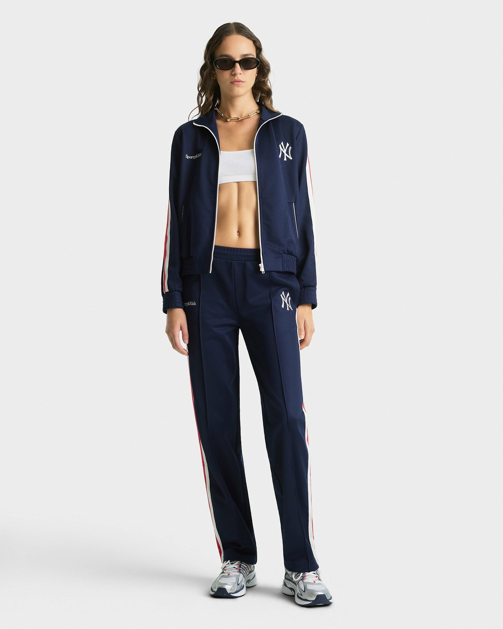 Yankees Serif Track Pant - Navy/White/Red Sporty & Rich US