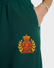 NY Crest Embroidered Wide Sweatpant - Forest Sporty & Rich For Sale