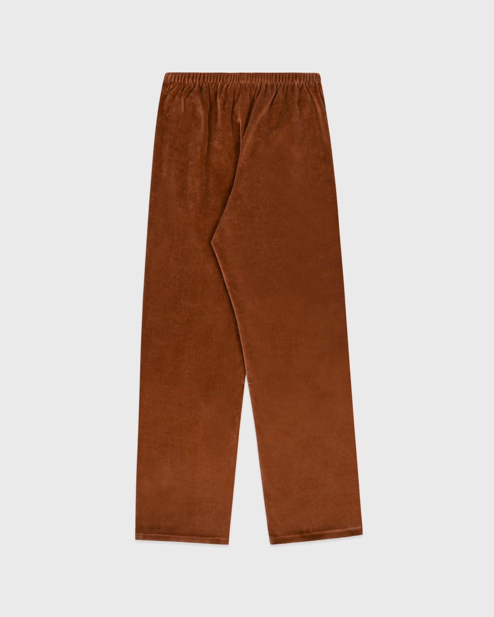 NY Crest Velour Sweatpant - Tobacco/Ecru Sporty & Rich Outlet