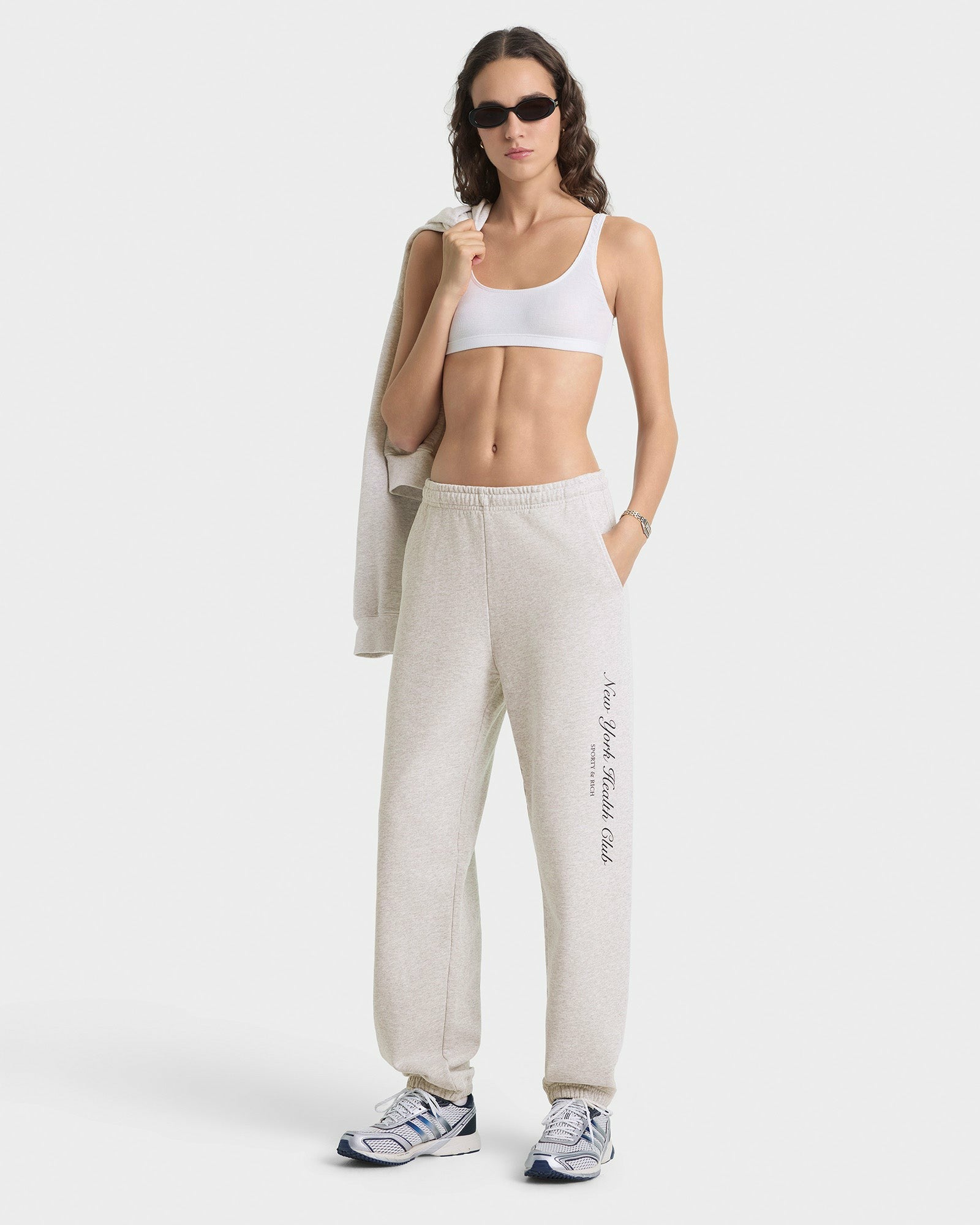 NY Health Club Sweatpant - Heather Gray Sporty & Rich Sale