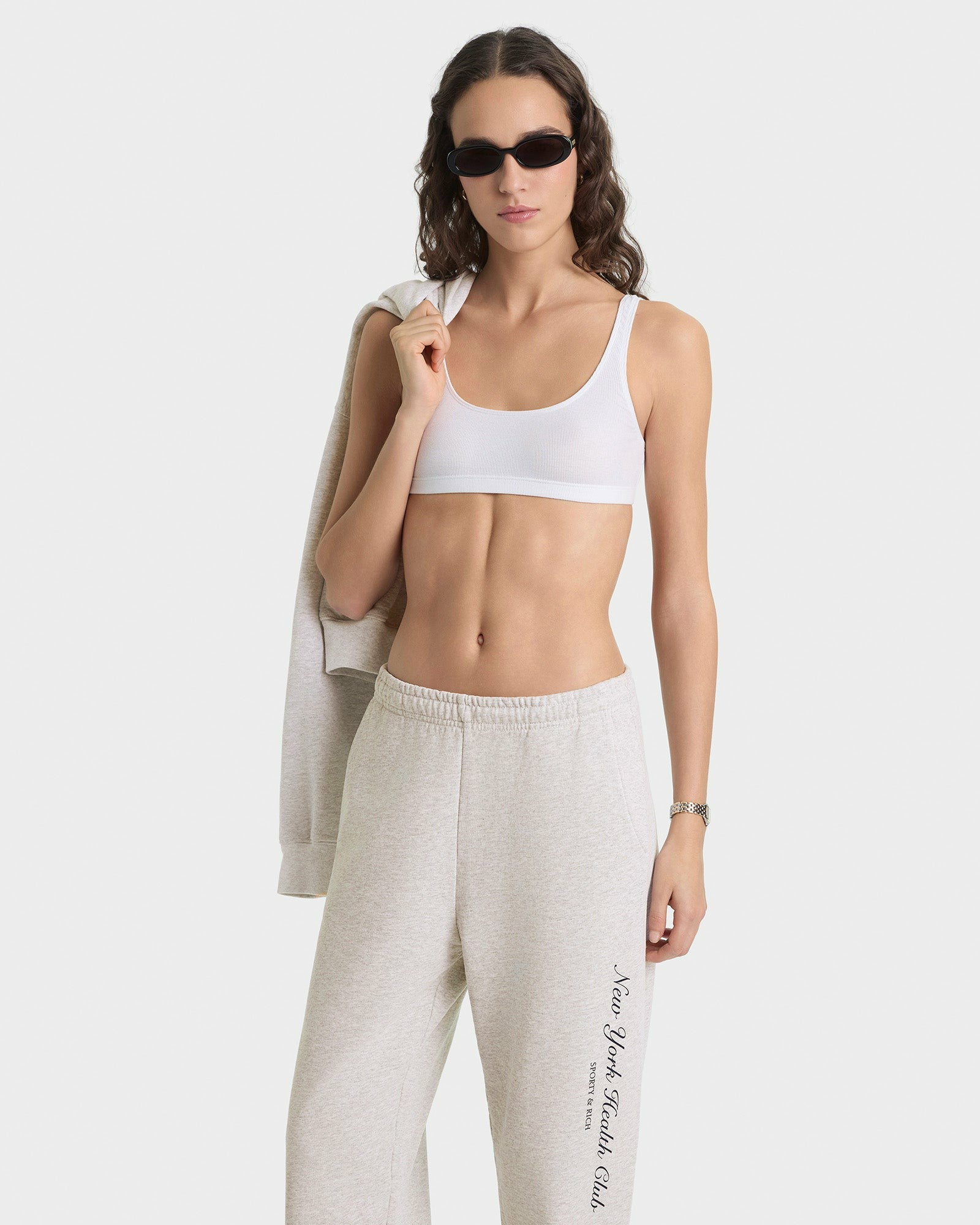 NY Health Club Sweatpant - Heather Gray Sporty & Rich Sale