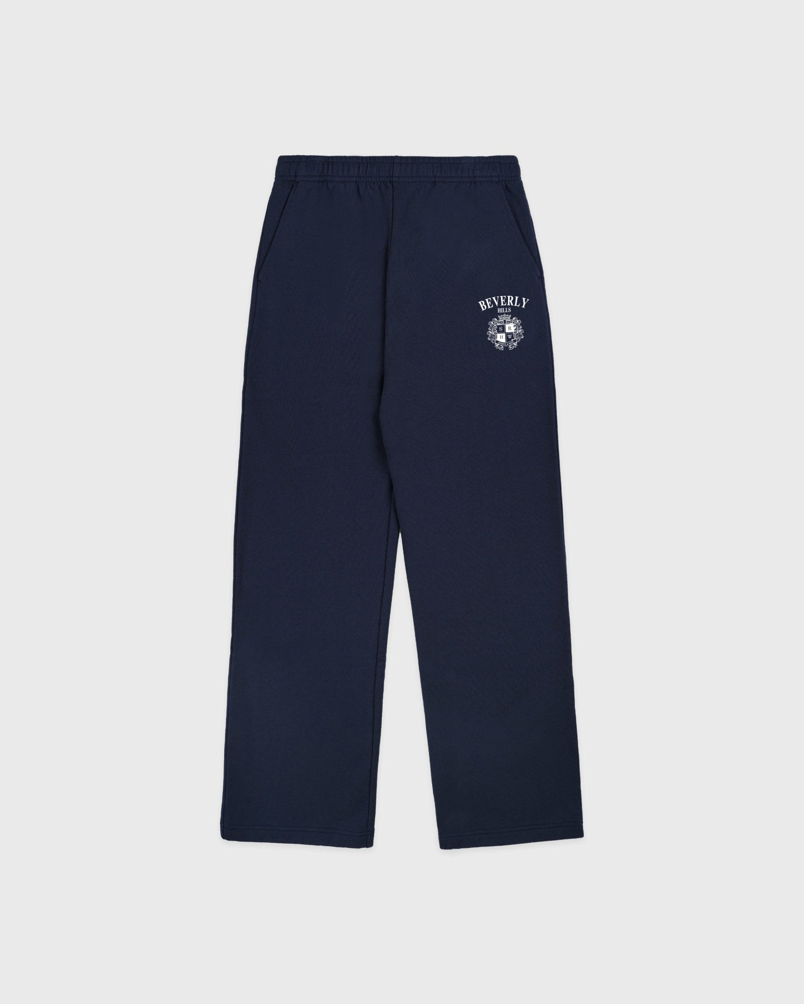 BH Crest Wide Sweatpant - Navy/White Sporty & Rich Online