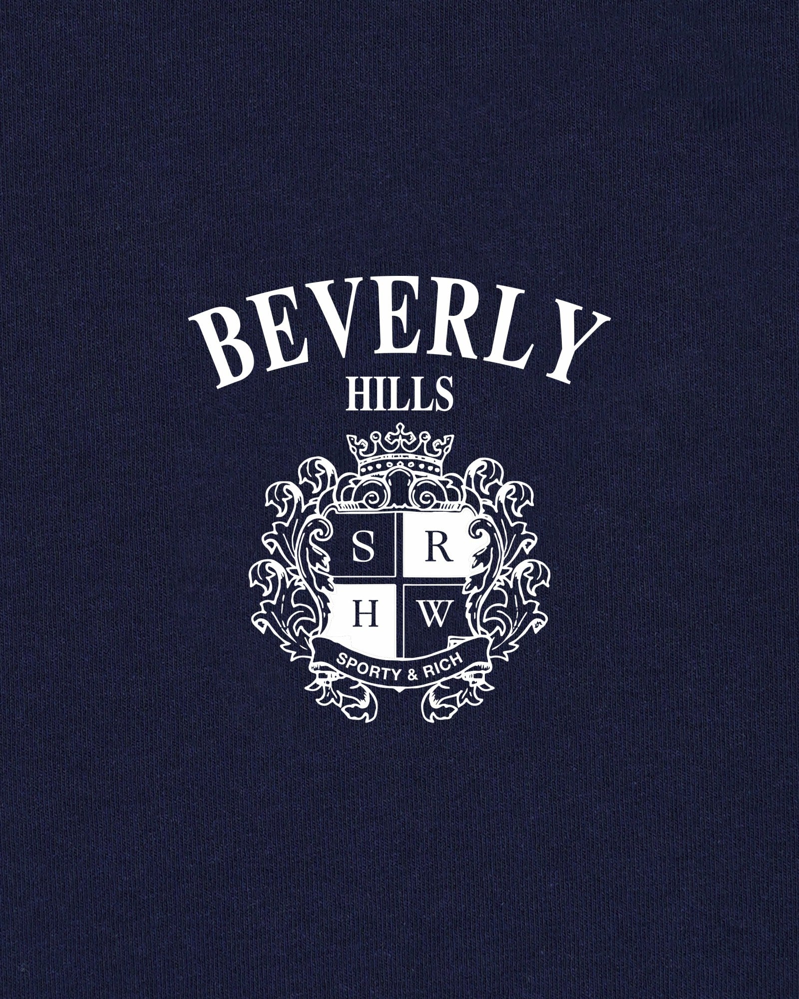 BH Crest Wide Sweatpant - Navy/White Sporty & Rich Online