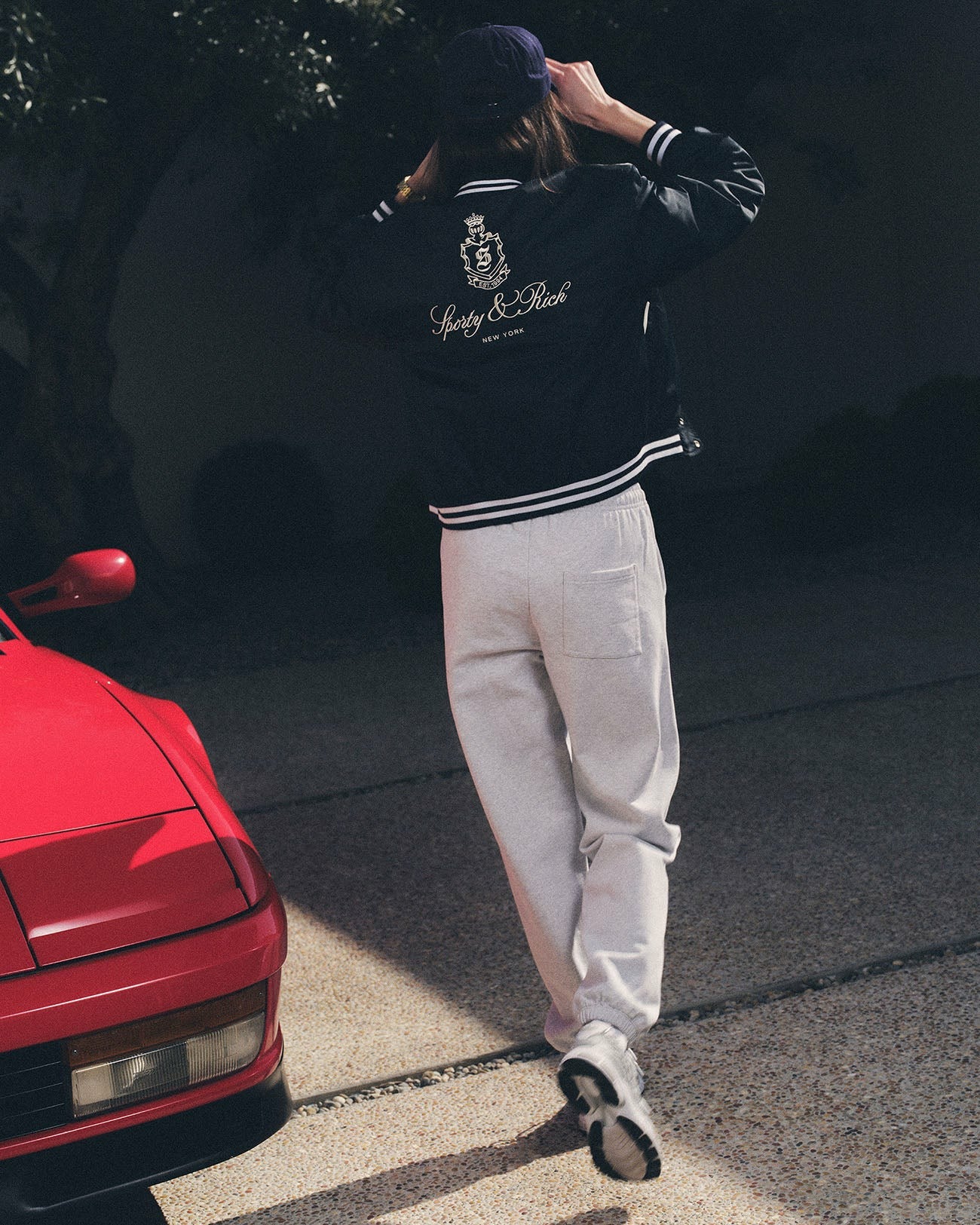 NY Health Club Sweatpant - Heather Gray/Navy Sporty & Rich Outlet
