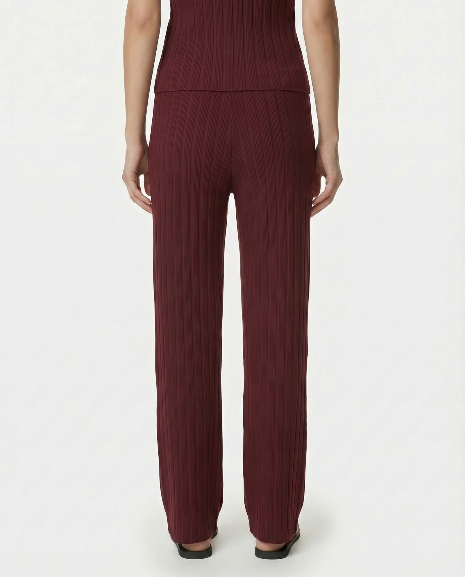 SRC Ribbed Trousers - Bordeaux Sporty & Rich Online