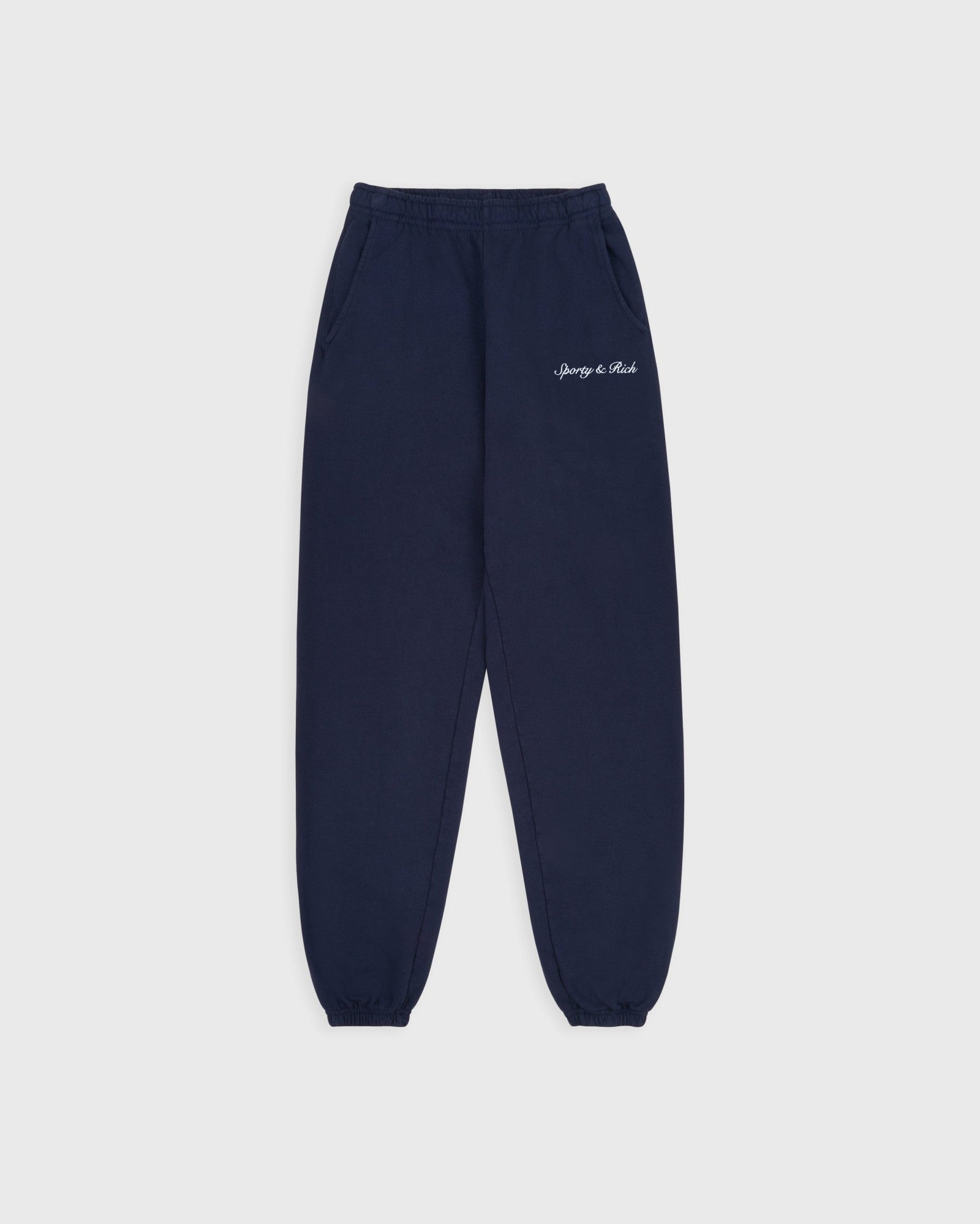 Syracuse Embroidered Sweatpant - Navy/White Sporty & Rich Discount