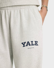 Yale Classic Wide Sweatpant - Heather Gray/Navy Sporty & Rich For Sale