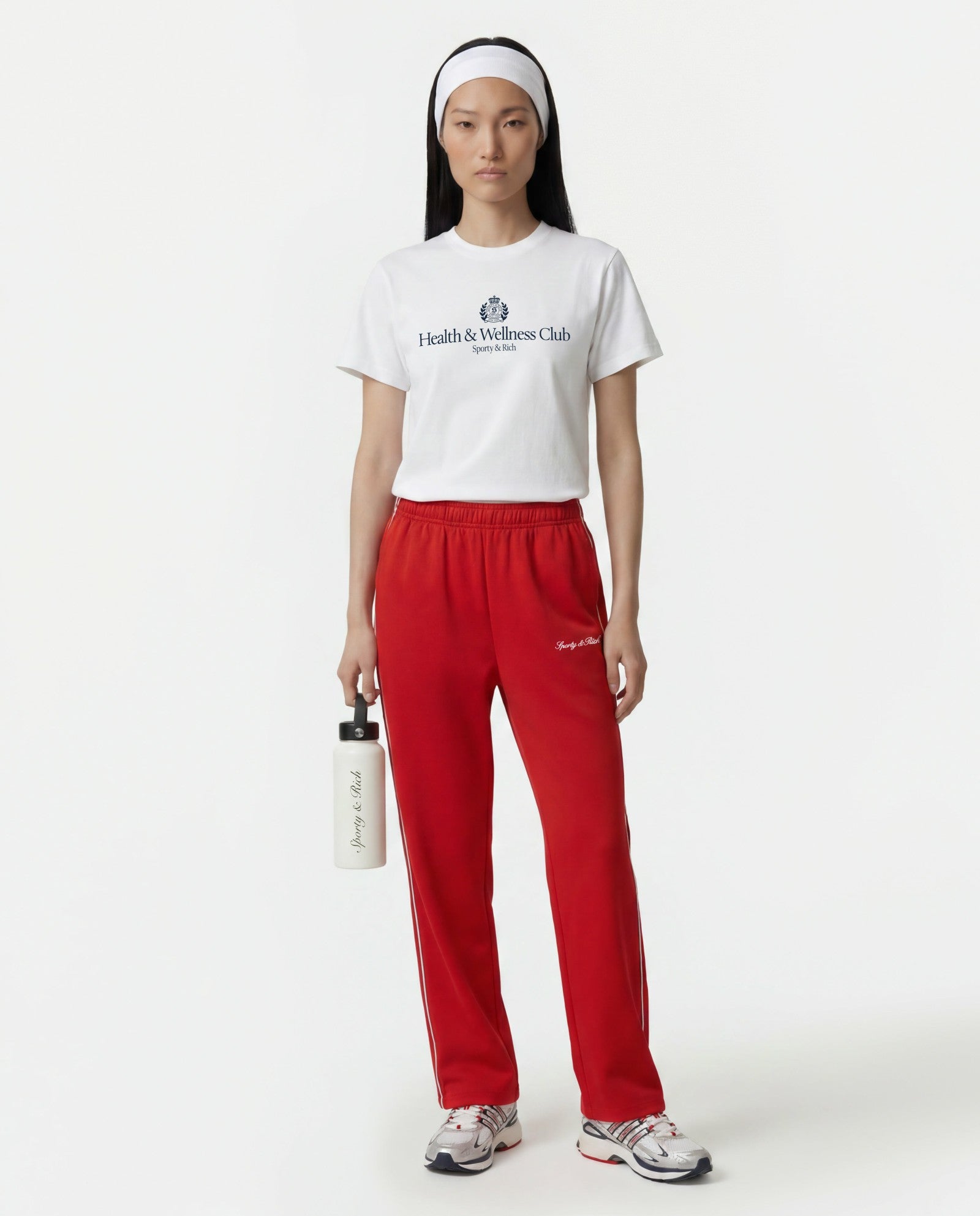 Signature Logo Retro Track Pant - Ruby Sporty & Rich US