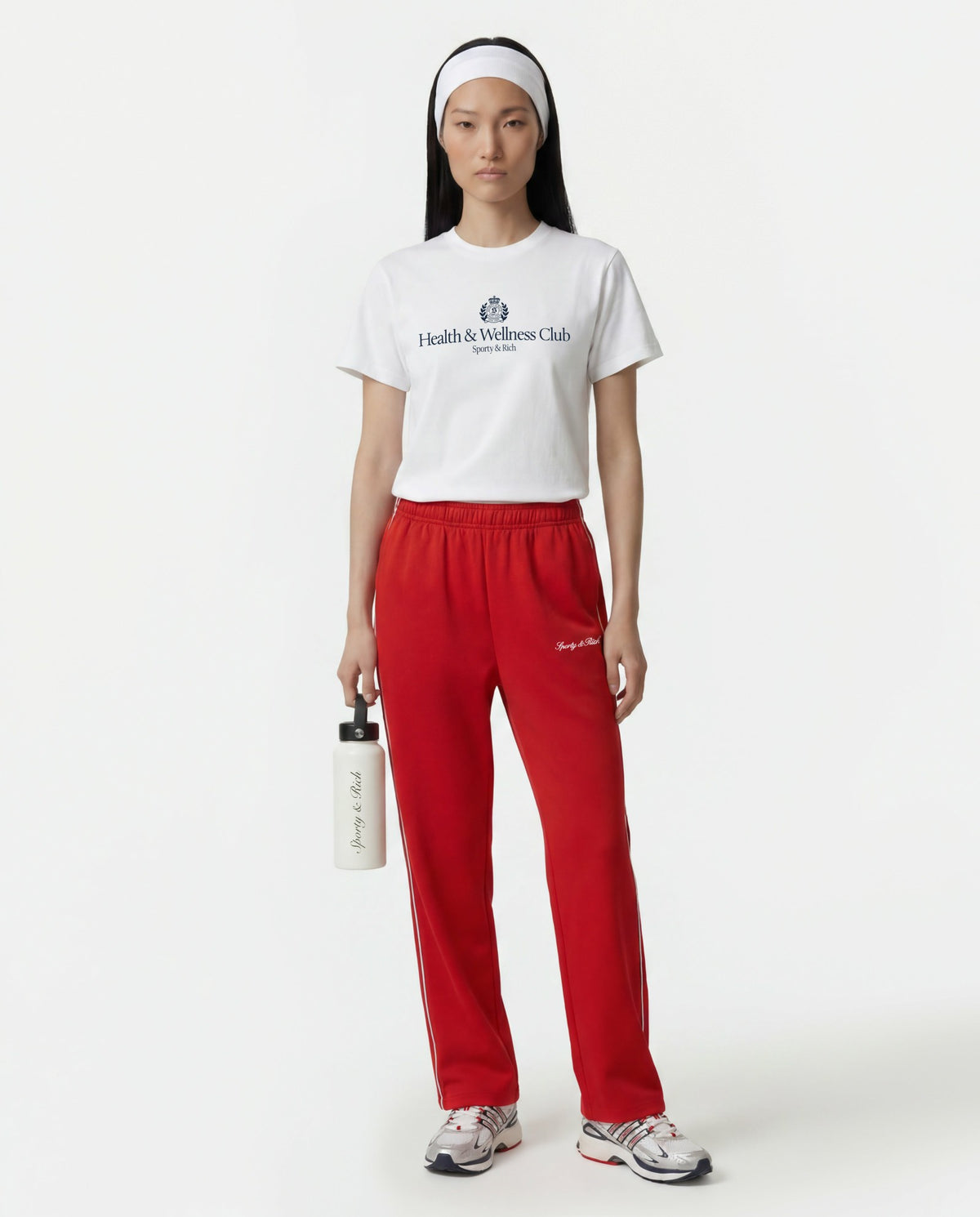 Signature Logo Retro Track Pant - Ruby Sporty & Rich US