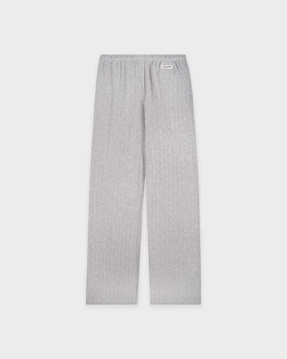 Signature Logo Pointelle Trousers - Heather Gray Sporty & Rich Sale