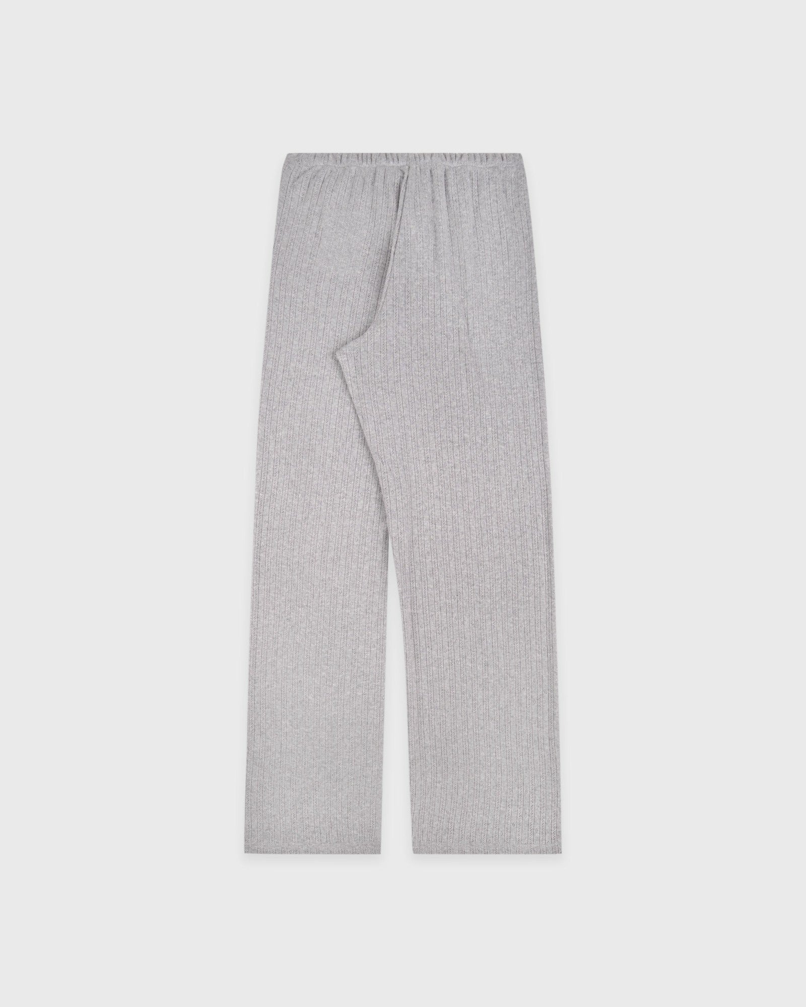 Signature Logo Pointelle Trousers - Heather Gray Sporty & Rich Sale