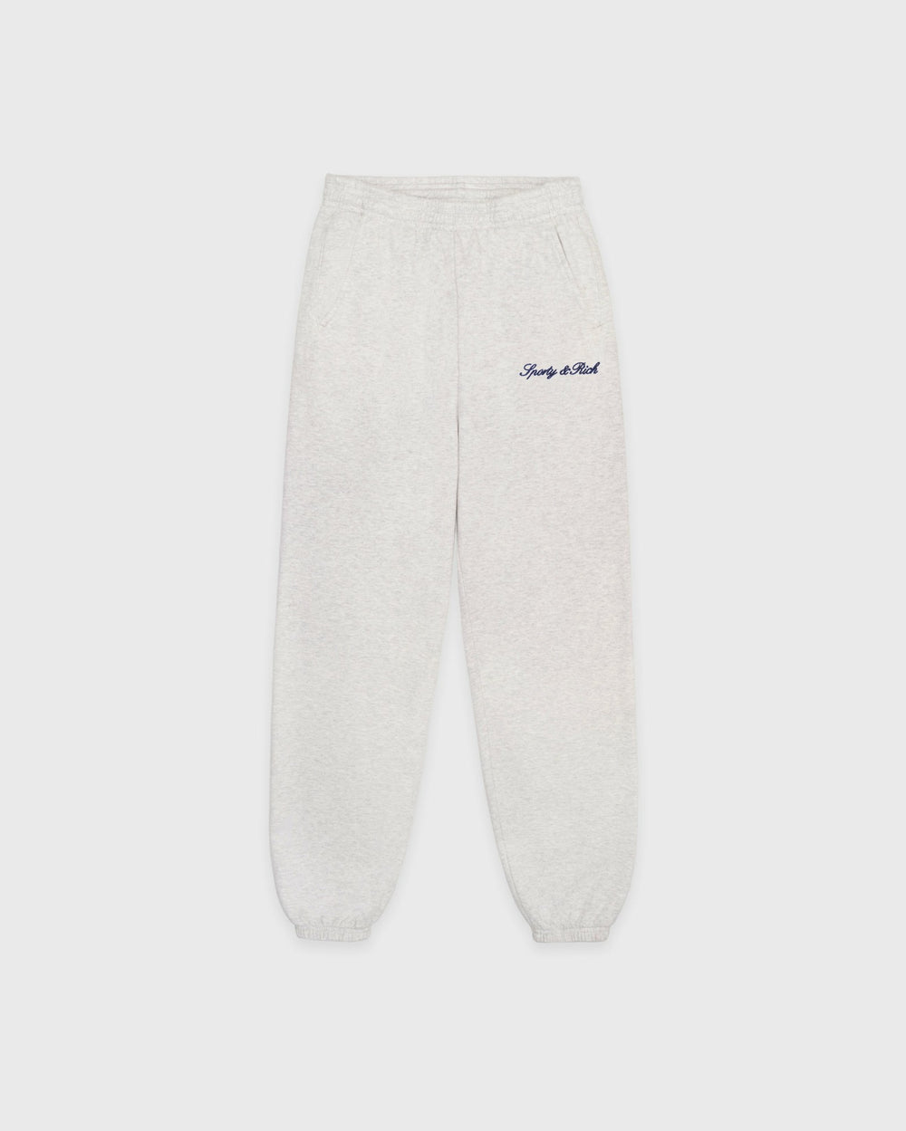 Syracuse Embroidered Sweatpant - Heather Gray/Navy Sporty & Rich Discount