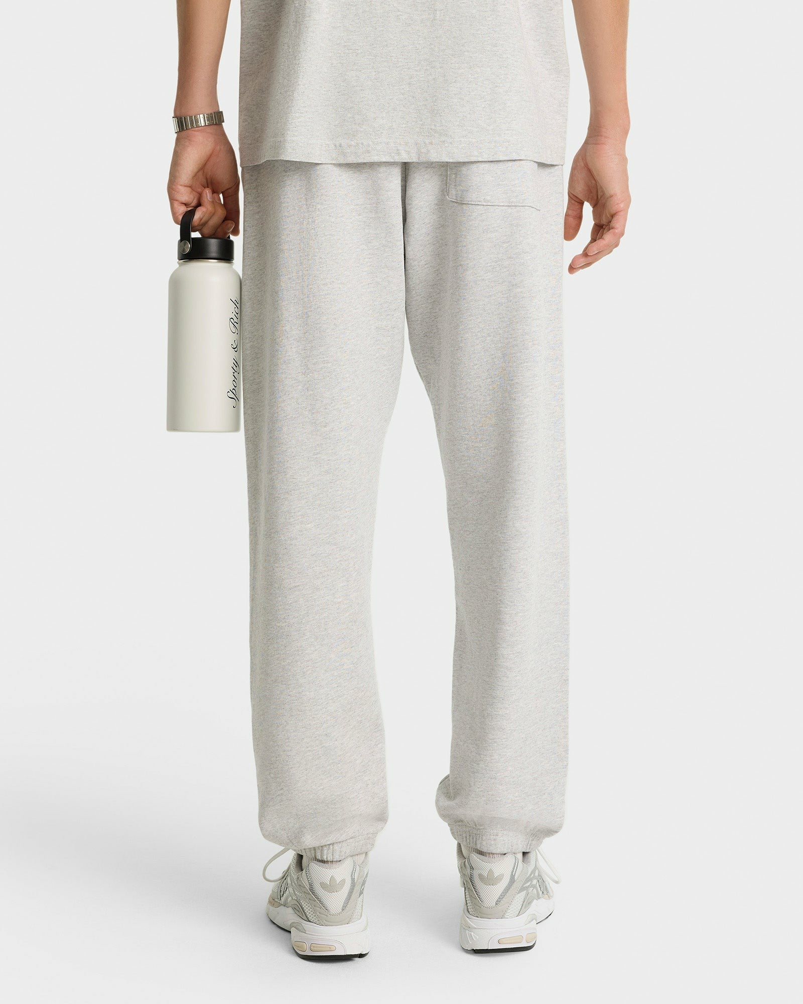 Syracuse Embroidered Sweatpant - Heather Gray/Navy Sporty & Rich Discount