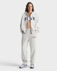 S&R Ivy Sweatpant - Heather Gray/Navy Sporty & Rich For Sale