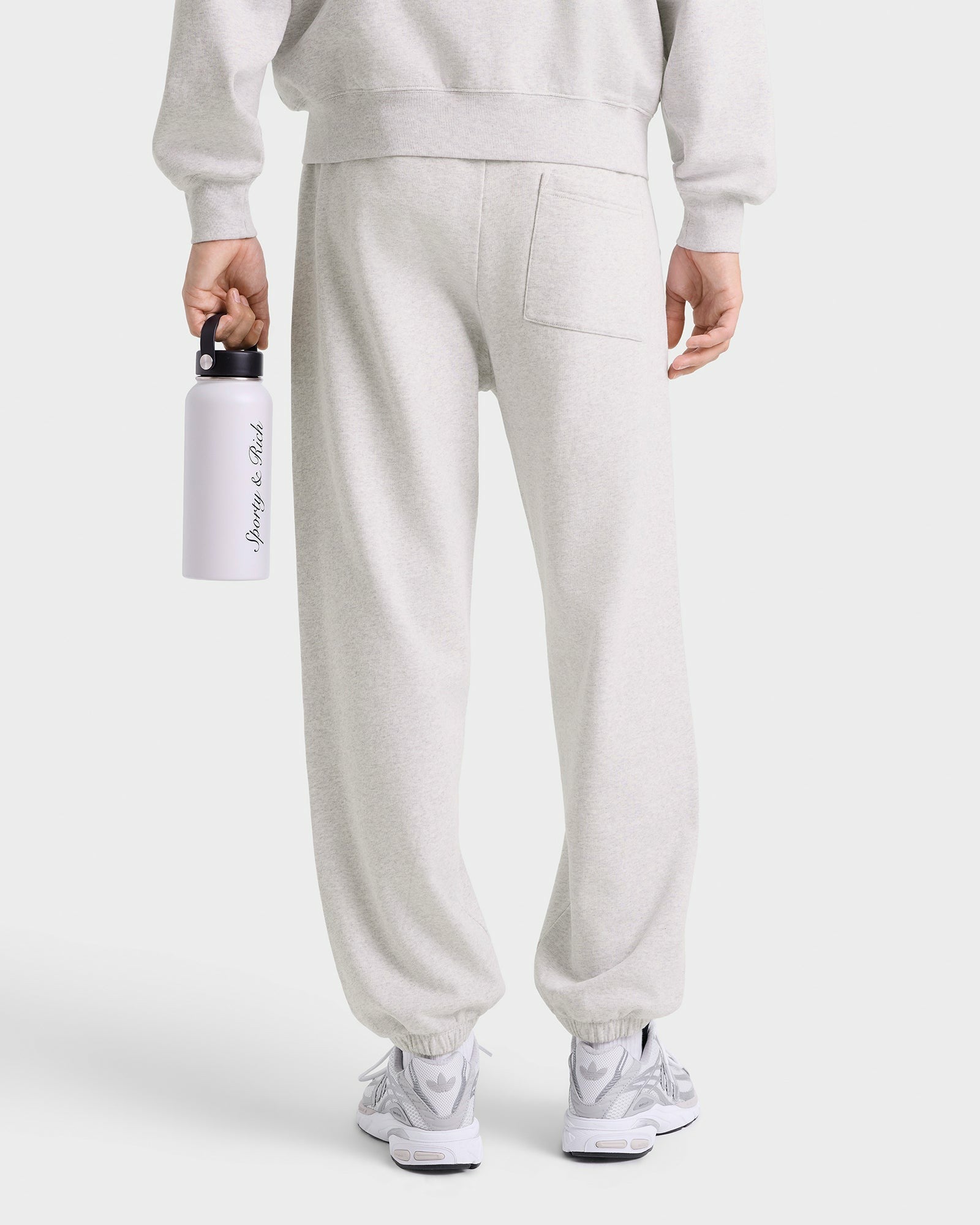 S&R Ivy Sweatpant - Heather Gray/Navy Sporty & Rich For Sale