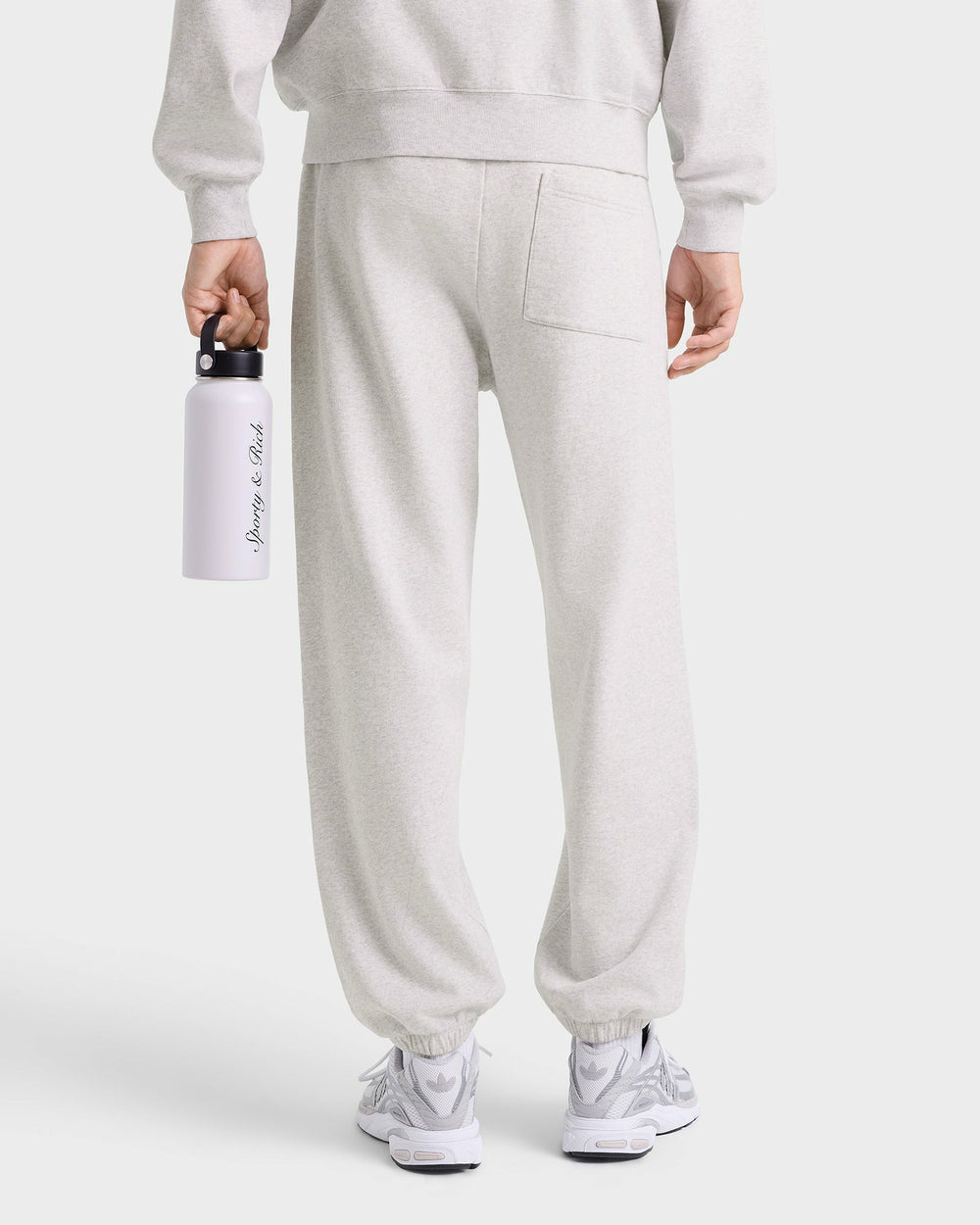S&R Ivy Sweatpant - Heather Gray/Navy Sporty & Rich For Sale