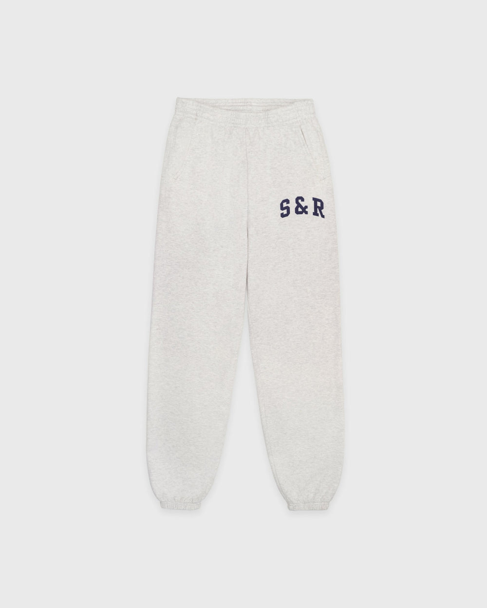 S&R Ivy Sweatpant - Heather Gray/Navy Sporty & Rich For Sale
