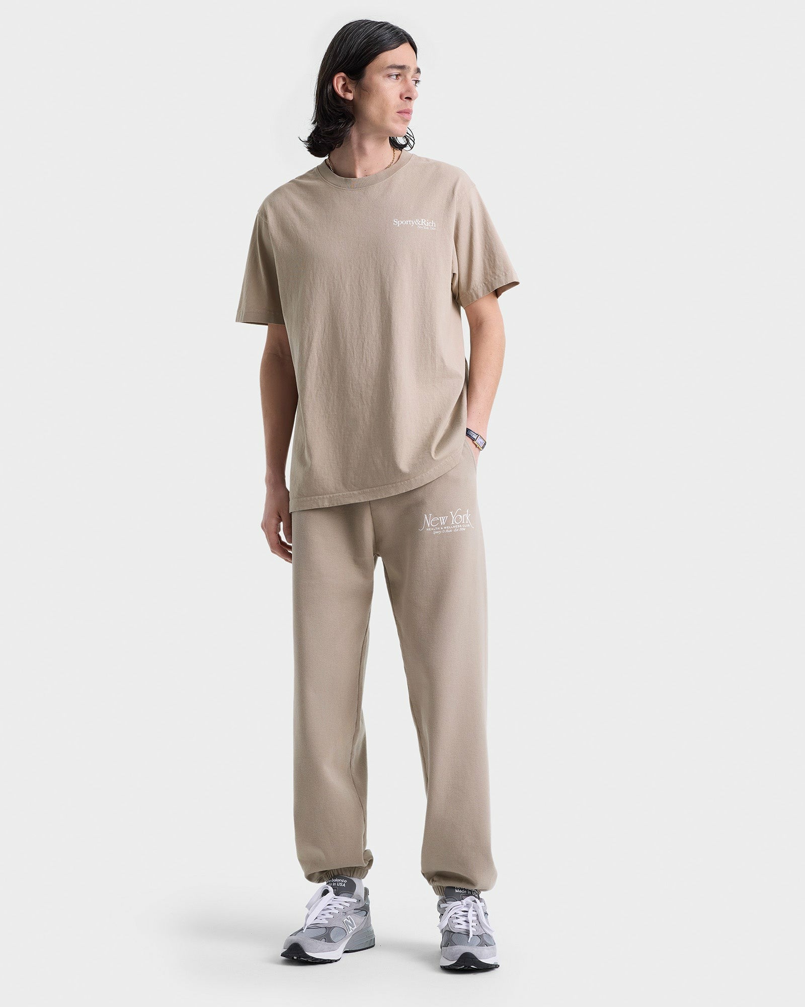 NY 94 Sweatpant - Elephant/White Sporty & Rich Outlet