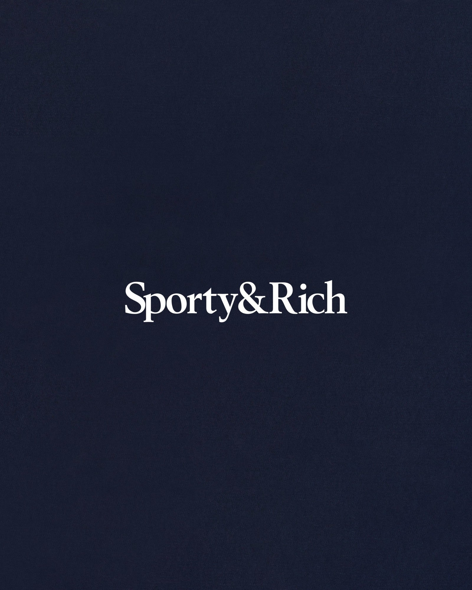 Serif Logo Wide Sweatpant - Navy/White Sporty & Rich Online