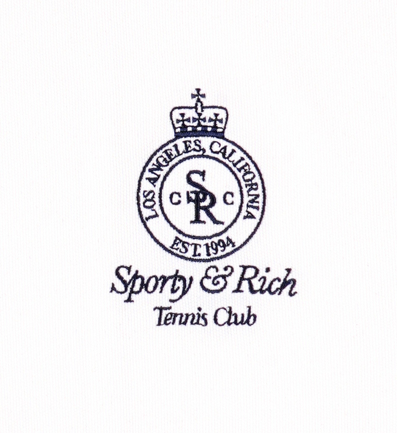 Crown Tennis Track Pant - White/Navy Sporty & Rich Discount