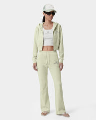 Juicy Script Velour Sweatpant - Sage Sporty & Rich For Sale