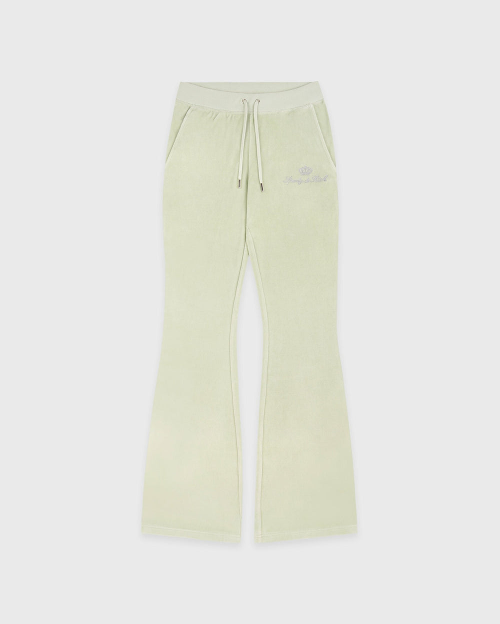 Juicy Script Velour Sweatpant - Sage Sporty & Rich For Sale