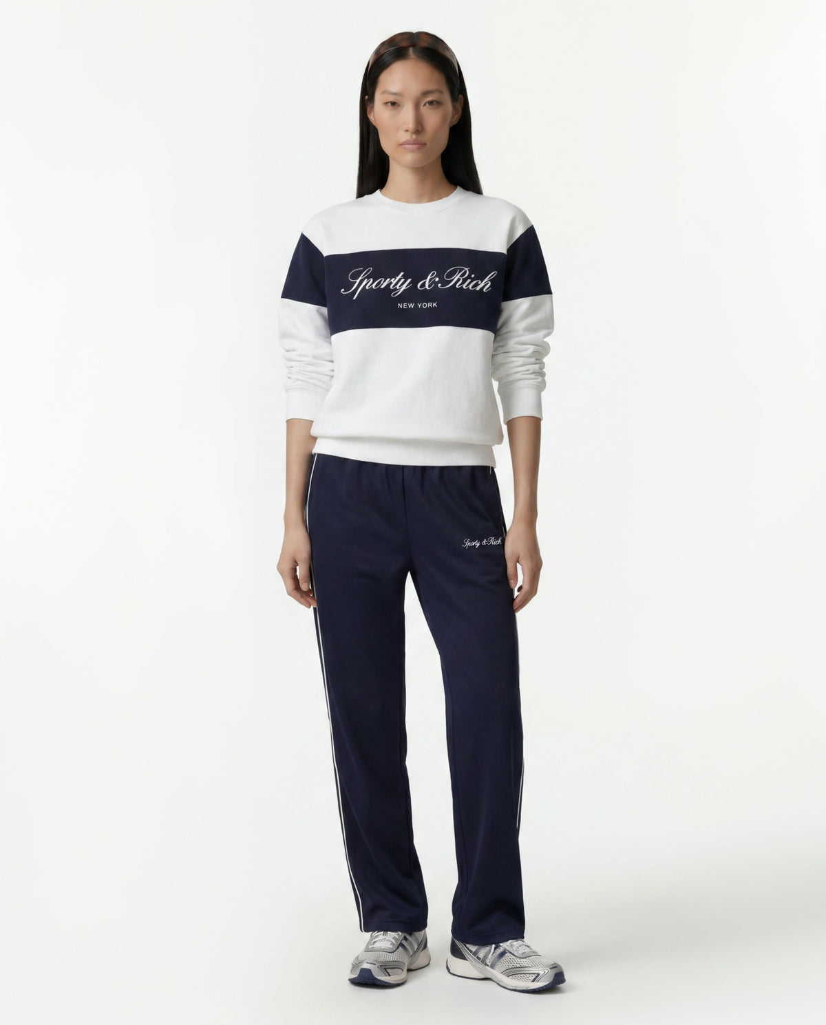 Signature Logo Retro Track Pant - Dark Navy Sporty & Rich Sale