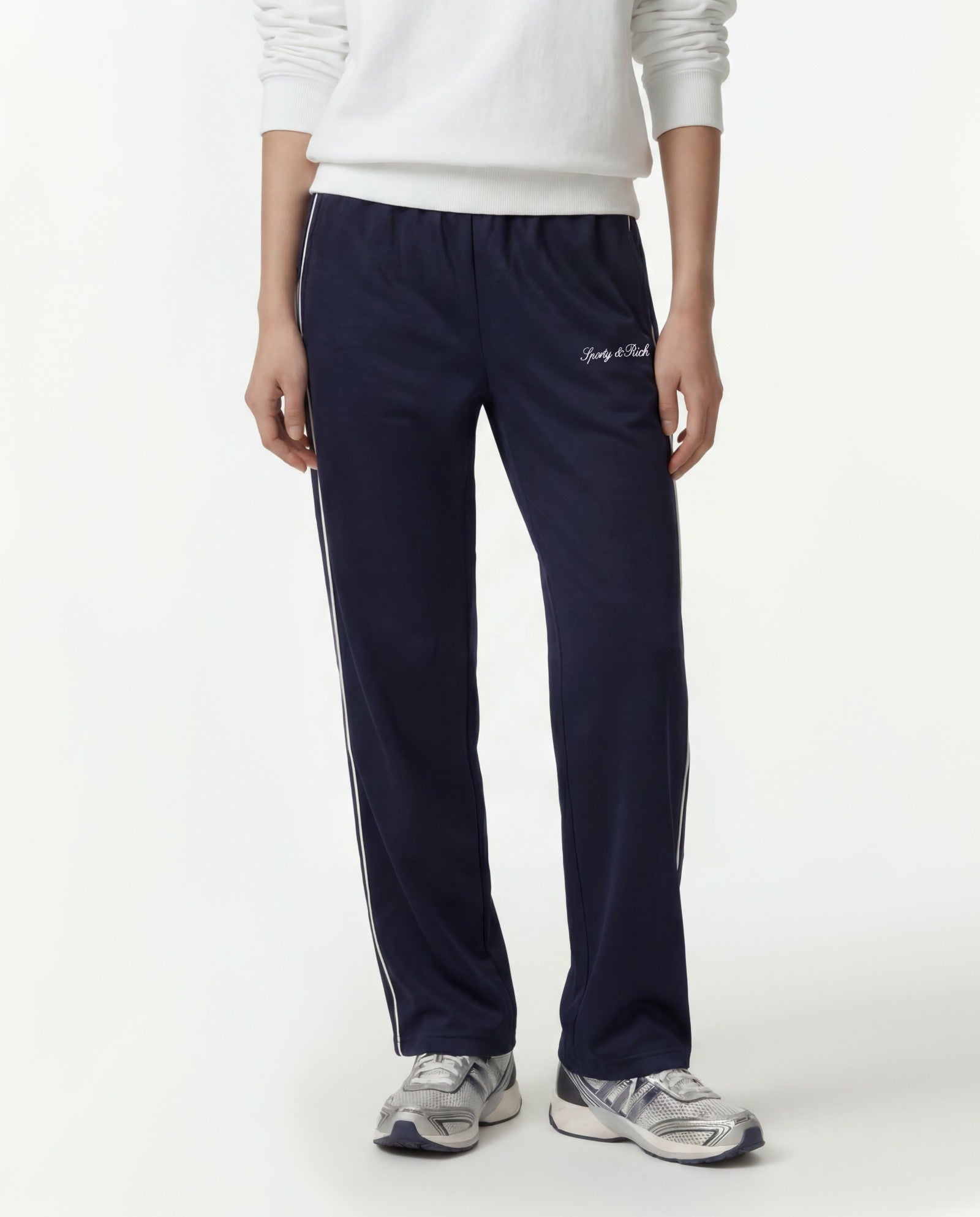 Signature Logo Retro Track Pant - Dark Navy Sporty & Rich Sale