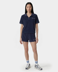 Signature Logo Terry Short - Light Navy/White Sporty & Rich Online