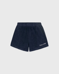 Signature Logo Terry Short - Light Navy/White Sporty & Rich Online