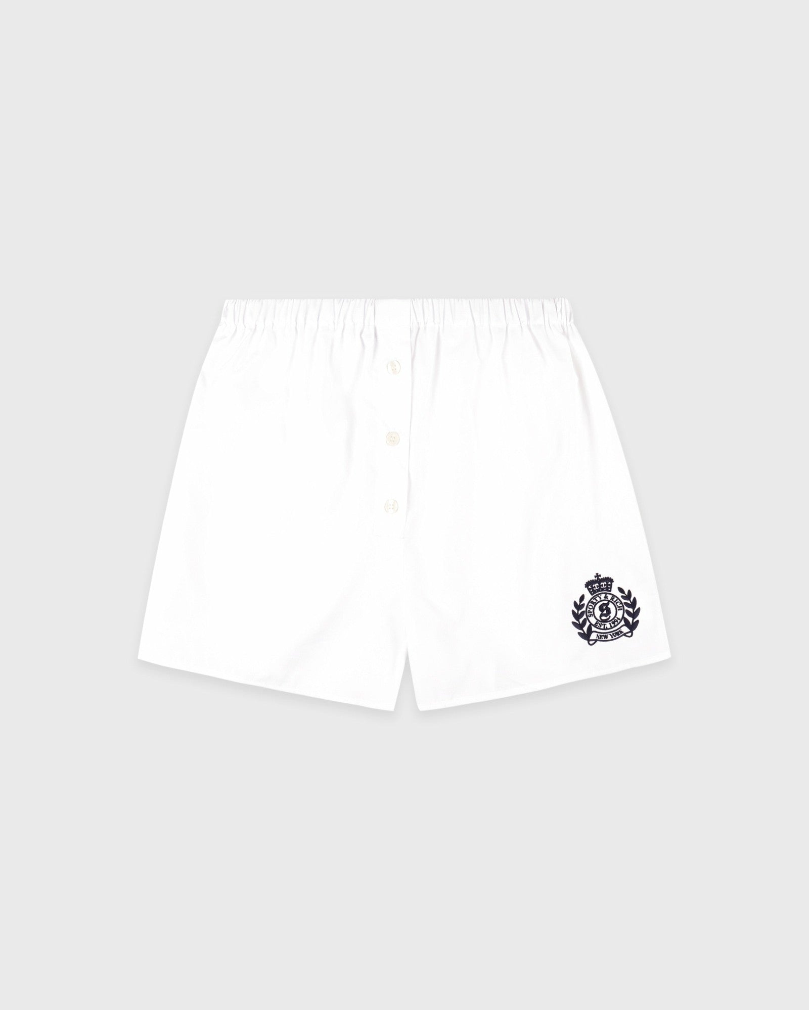 NY Crest Mini Boxer - White/Navy Sporty & Rich For Sale